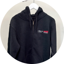 Labrador Campus Black Full-Zip Hoodie